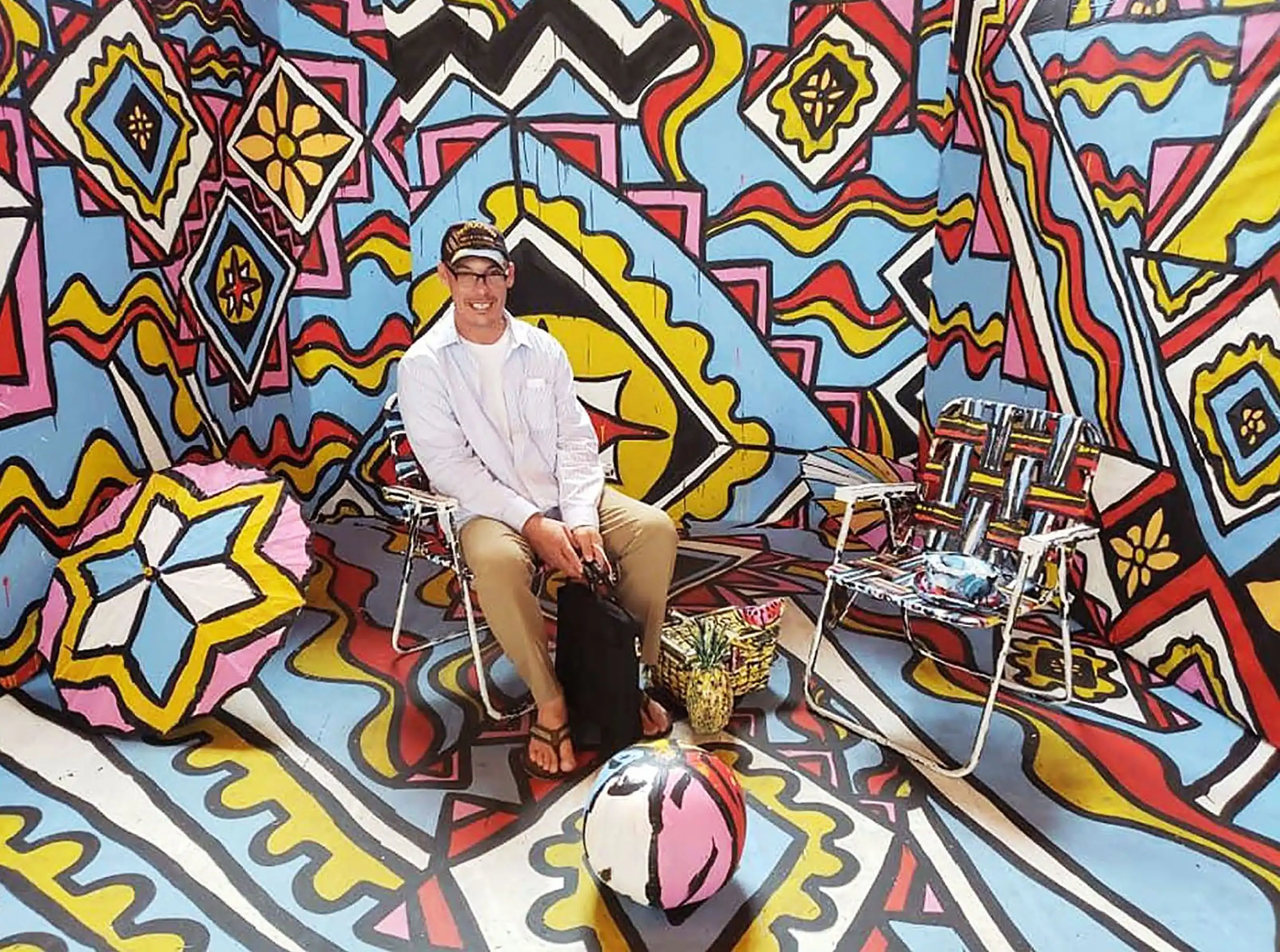 Los Angeles Union Train Station, author David Haave signs book pages for all the kids & parents traveling, USA.